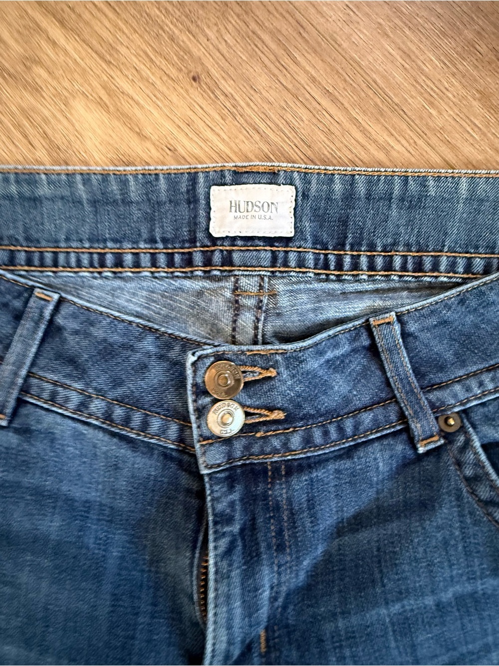 Hudson Ultra Low Rise Dark Blue Bootcut Jeans Size 32 - Picture 3 of 6